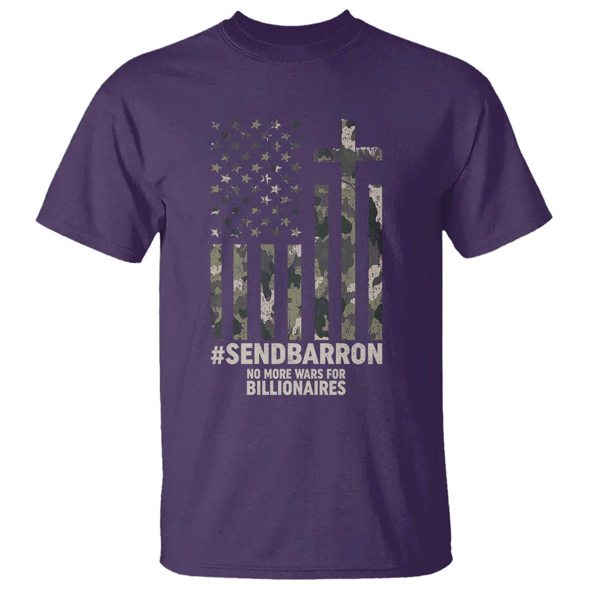 Send Barron T Shirt Vintage American Flag Camo Hashtag Protest Meme TS14 Purple Print Your Wear