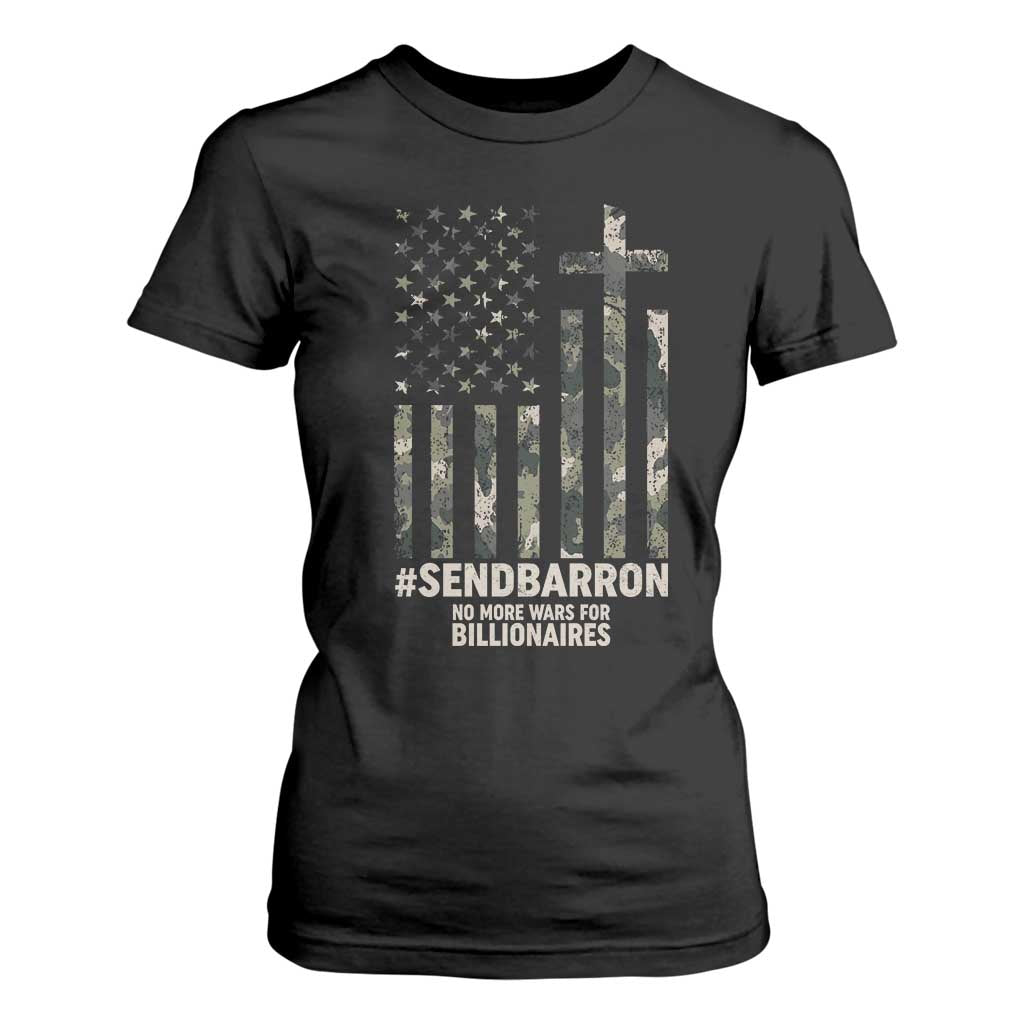 Send Barron T Shirt For Women Vintage American Flag Camo Hashtag Protest Meme TS14 Black Print Your Wear