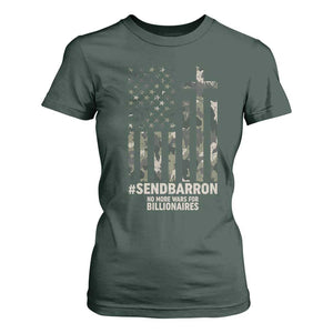 Send Barron T Shirt For Women Vintage American Flag Camo Hashtag Protest Meme TS14 Dark Forest Green Print Your Wear