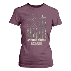 Send Barron T Shirt For Women Vintage American Flag Camo Hashtag Protest Meme TS14 Maroon Print Your Wear