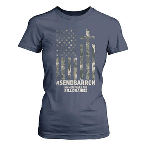 Send Barron T Shirt For Women Vintage American Flag Camo Hashtag Protest Meme TS14 Navy Print Your Wear