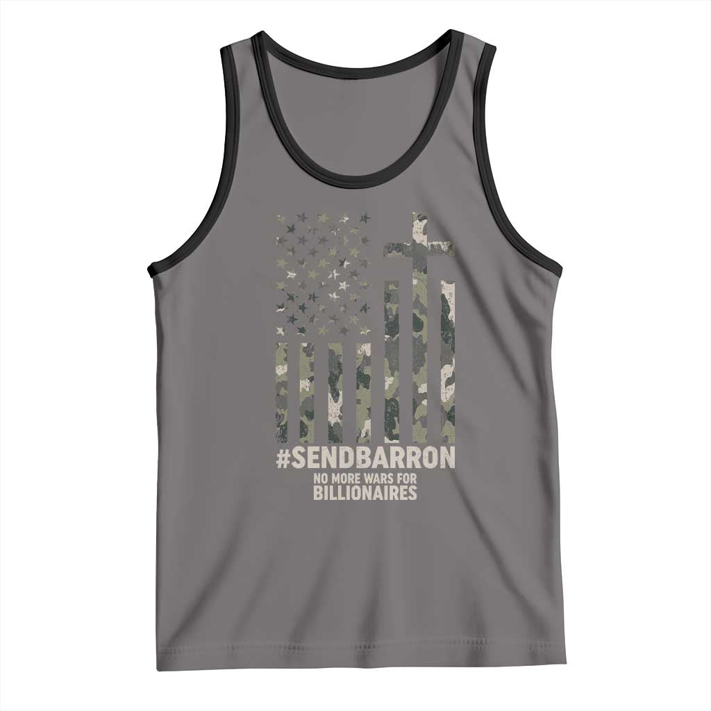 Send Barron Tank Top Vintage American Flag Camo Hashtag Protest Meme TS14 Deep Heather Black Print Your Wear