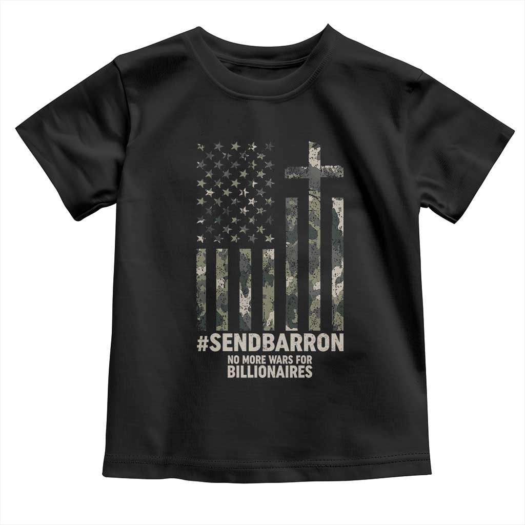 Send Barron Toddler T Shirt Vintage American Flag Camo Hashtag Protest Meme TS14 Black Print Your Wear