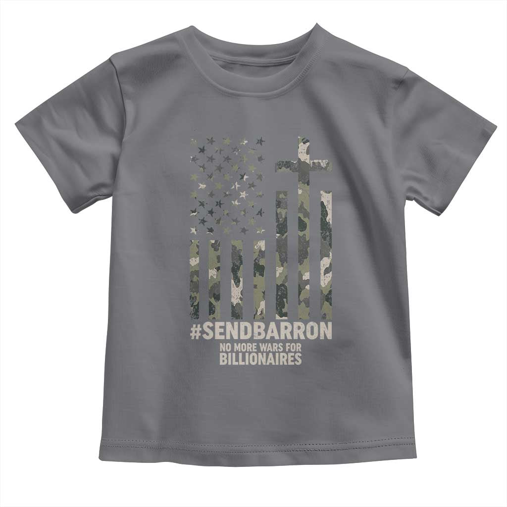 Send Barron Toddler T Shirt Vintage American Flag Camo Hashtag Protest Meme TS14 Charcoal Print Your Wear
