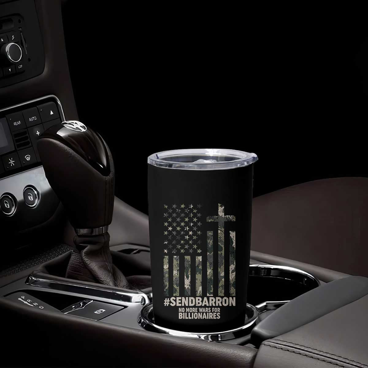 Send Barron Tumbler Cup Vintage American Flag Camo Hashtag Protest Meme TS14 Print Your Wear