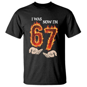 I Was 6 Now I'm 7 Birthday T Shirt Funny Six Seven Meme 67 Flame TS14 Black Print Your Wear