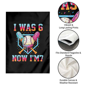 I Was 6 Now I'm 7 Garden Flag Baseball Ice Cream Drip Number 67 Player 67th Birthday TS14 Print Your Wear