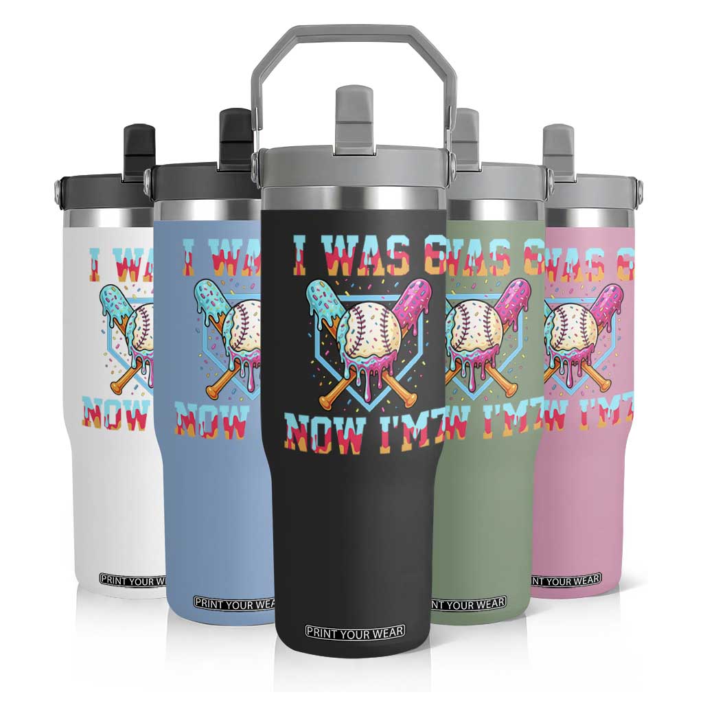 I Was 6 Now I'm 7 Flip Straw Tumbler Baseball Ice Cream Drip Number 67 Player 67th Birthday TS14 Print Your Wear