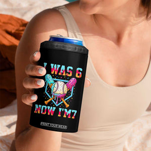 I Was 6 Now I'm 7 4 in 1 Can Cooler Tumbler Baseball Ice Cream Drip Number 67 Player 67th Birthday TS14 Print Your Wear