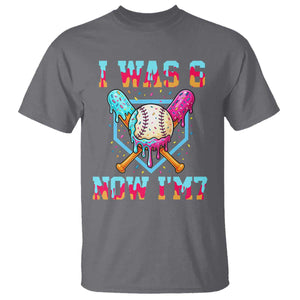 I Was 6 Now I'm 7 T Shirt Baseball Ice Cream Drip Number 67 Player 67th Birthday TS14 Charcoal Print Your Wear