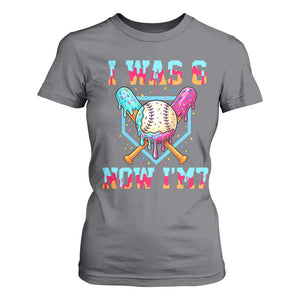 I Was 6 Now I'm 7 T Shirt For Women Baseball Ice Cream Drip Number 67 Player 67th Birthday TS14 Charcoal Print Your Wear