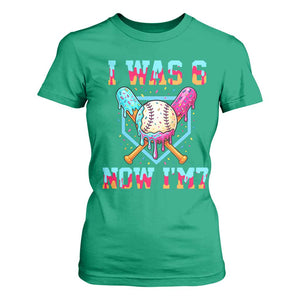 I Was 6 Now I'm 7 T Shirt For Women Baseball Ice Cream Drip Number 67 Player 67th Birthday TS14 Irish Green Print Your Wear