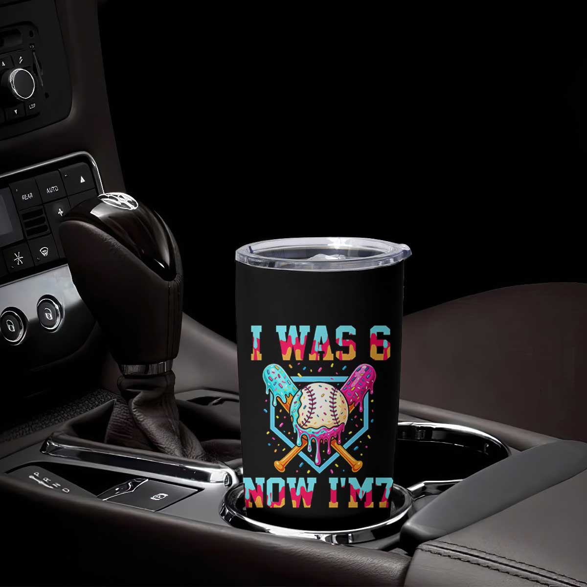 I Was 6 Now I'm 7 Tumbler Cup Baseball Ice Cream Drip Number 67 Player 67th Birthday TS14 Print Your Wear