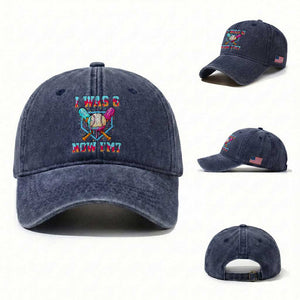 I Was 6 Now I'm 7 Washed Cotton Baseball Cap Baseball Ice Cream Drip Number 67 Player 67th Birthday