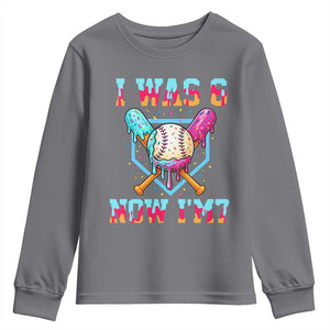 I Was 6 Now I'm 7 Youth Sweatshirt Baseball Ice Cream Drip Number 67 Player 67th Birthday TS14 Charcoal Print Your Wear