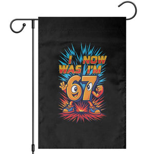 I Was 6 Now I'm 7 Italian Brainrot Meme Gift for Boy Kid Garden Flag TS14 Black Print Your Wear