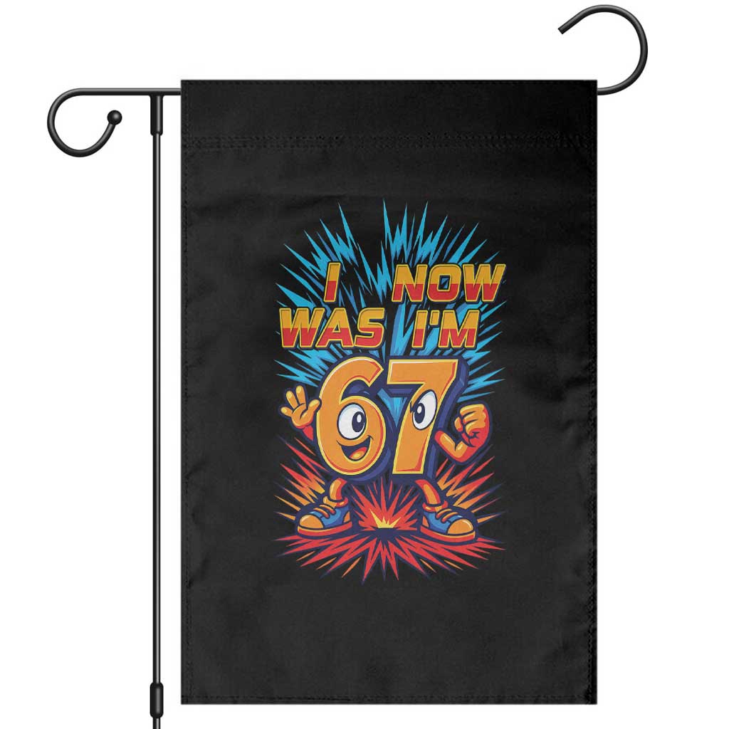 I Was 6 Now I'm 7 Italian Brainrot Meme Gift for Boy Kid Garden Flag TS14 Black Print Your Wear