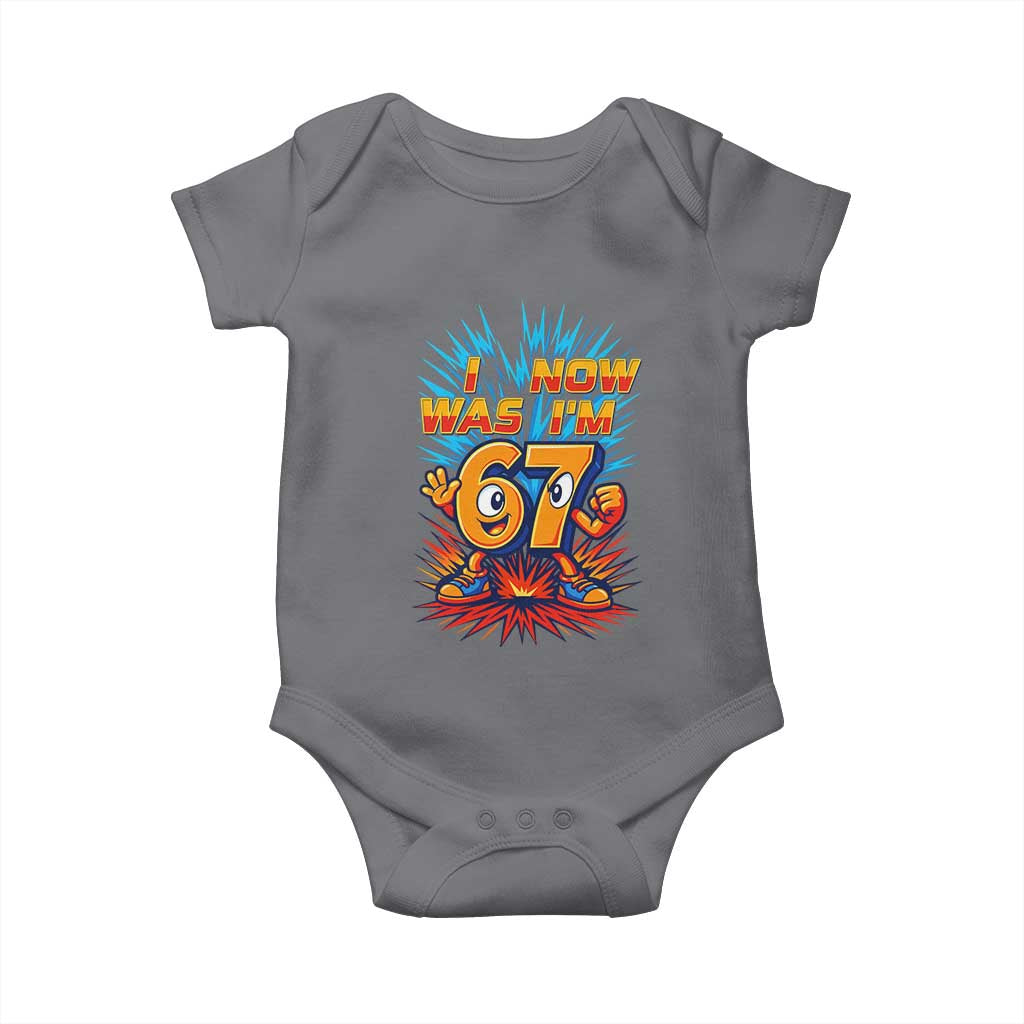 I Was 6 Now I'm 7 Italian Brainrot Meme Gift for Boy Kid Baby Onesie TS14 Charcoal Print Your Wear