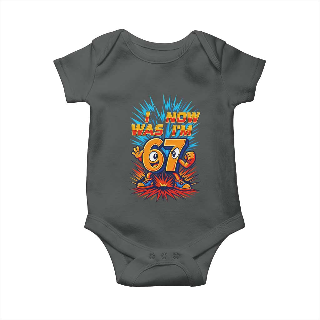 I Was 6 Now I'm 7 Italian Brainrot Meme Gift for Boy Kid Baby Onesie TS14 Dark Heather Print Your Wear