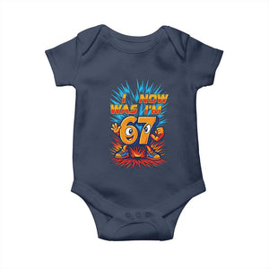 I Was 6 Now I'm 7 Italian Brainrot Meme Gift for Boy Kid Baby Onesie TS14 Navy Print Your Wear