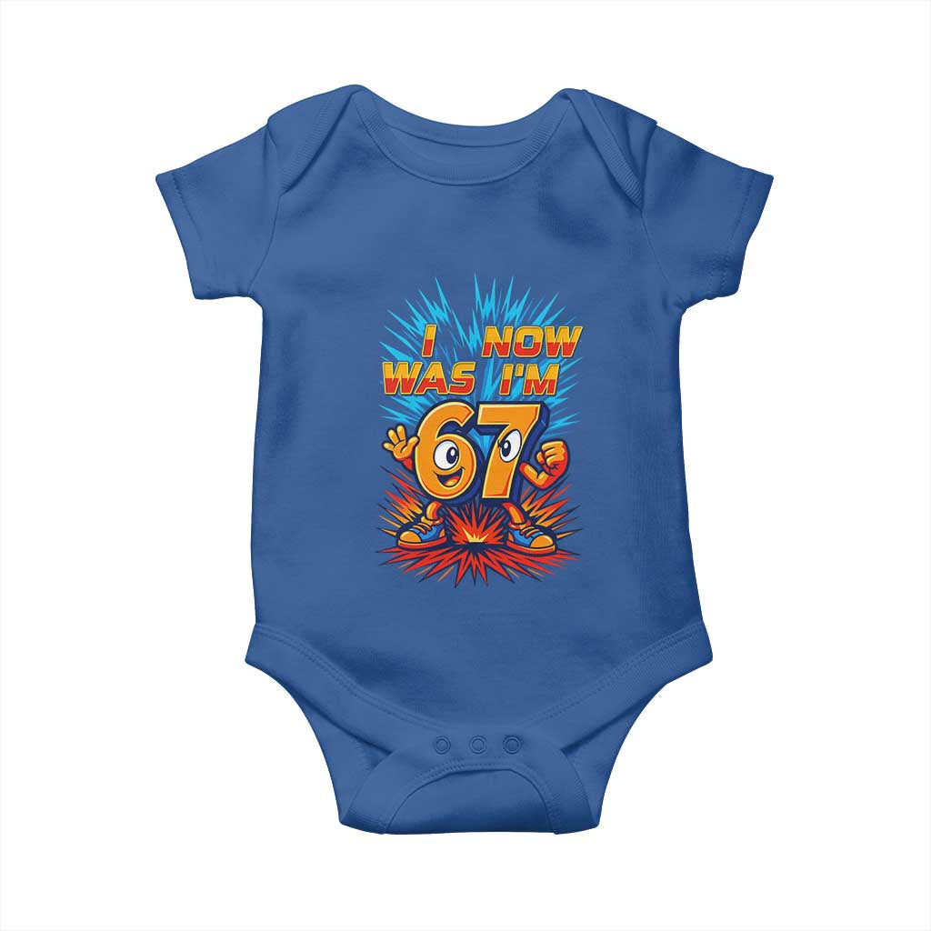 I Was 6 Now I'm 7 Italian Brainrot Meme Gift for Boy Kid Baby Onesie TS14 Royal Blue Print Your Wear
