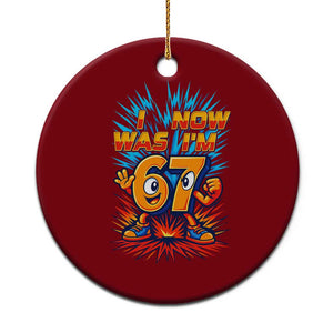 I Was 6 Now I'm 7 Italian Brainrot Meme Gift for Boy Kid Ceramic Ornament TS14 1pc Red Print Your Wear
