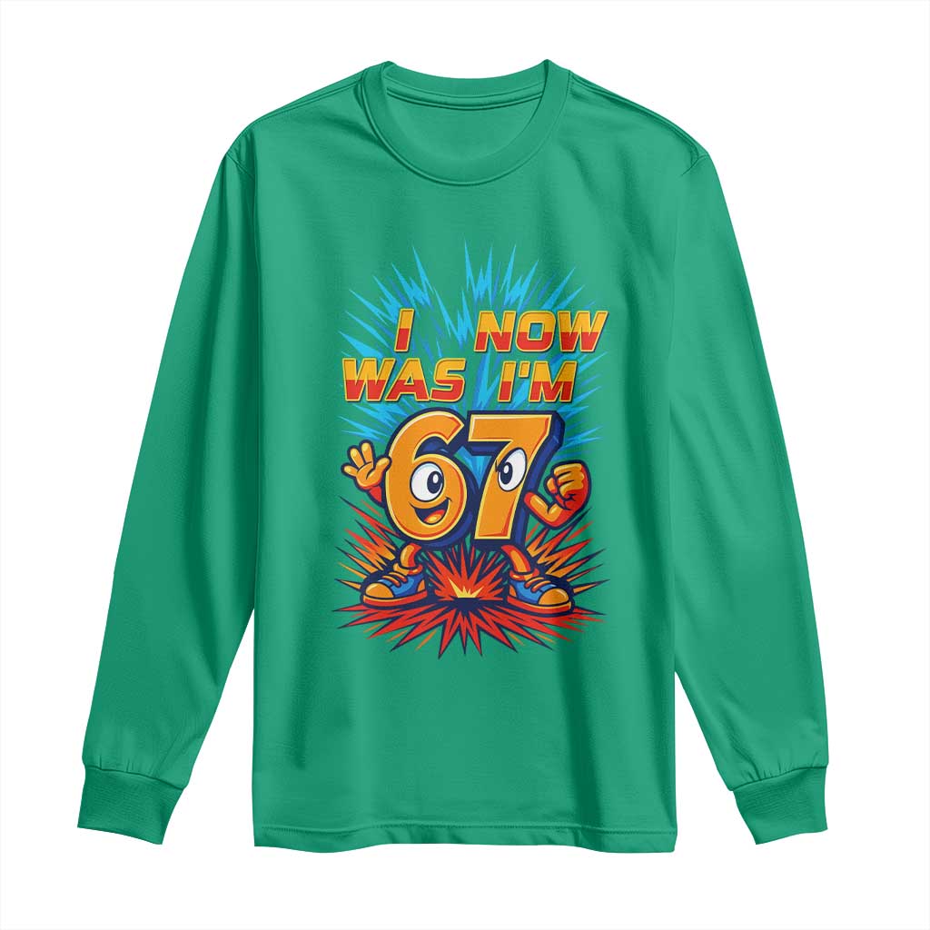 I Was 6 Now I'm 7 Italian Brainrot Meme Gift for Boy Kid Long Sleeve Shirt TS14 Irish Green Print Your Wear