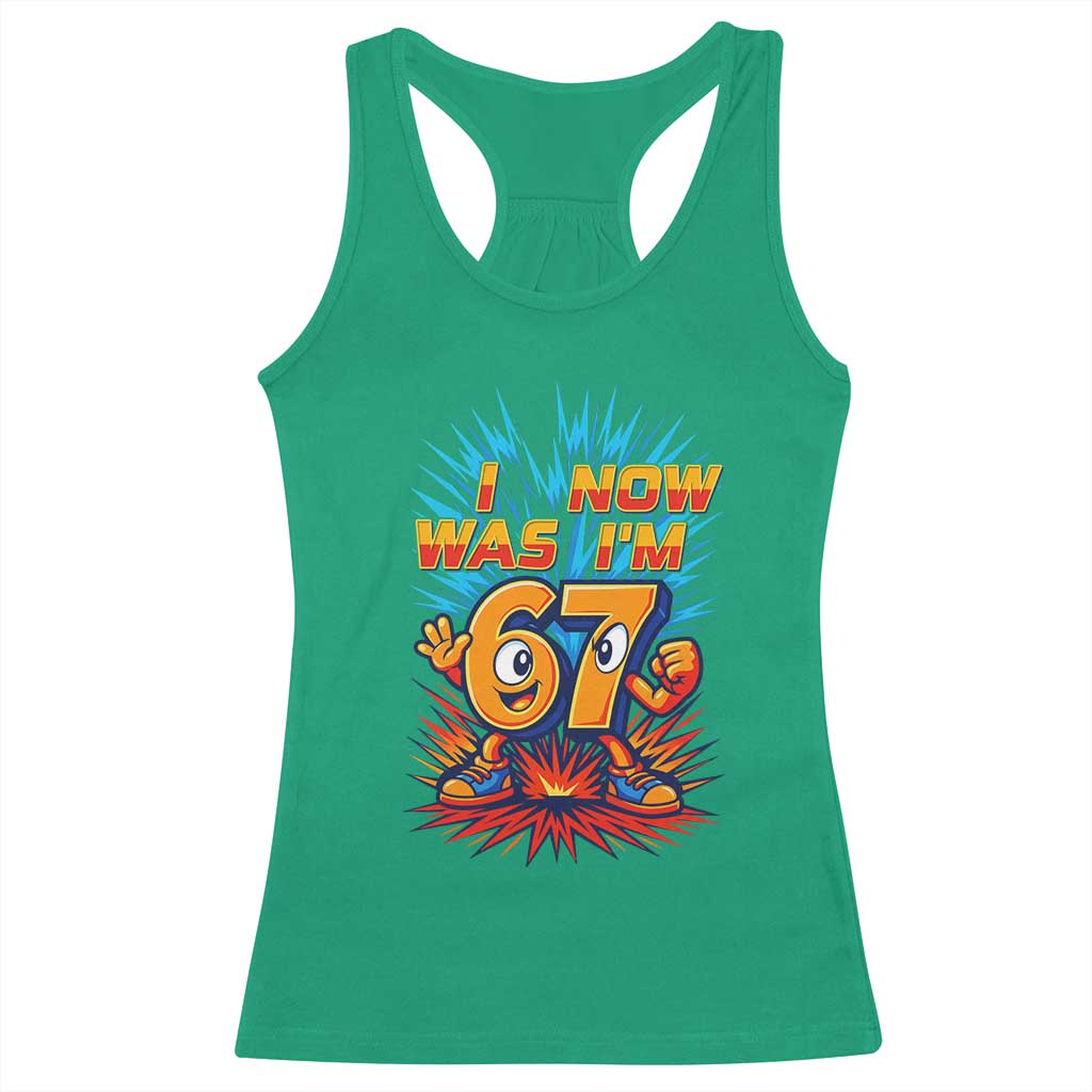 I Was 6 Now I'm 7 Italian Brainrot Meme Gift for Boy Kid Racerback Tank Top TS14 Irish Green Print Your Wear