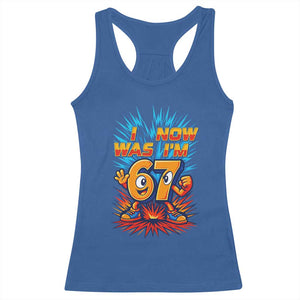 I Was 6 Now I'm 7 Italian Brainrot Meme Gift for Boy Kid Racerback Tank Top TS14 Royal Blue Print Your Wear
