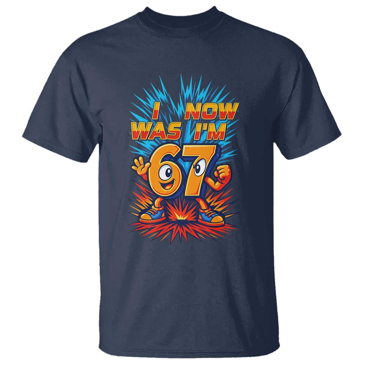 I Was 6 Now I'm 7 Italian Brainrot Meme Gift for Boy Kid T Shirt TS14 Navy Print Your Wear