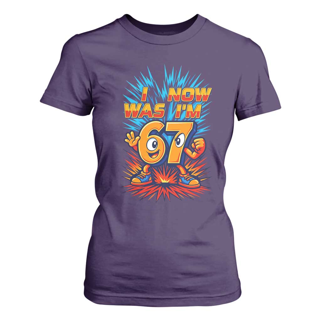 I Was 6 Now I'm 7 Italian Brainrot Meme Gift for Boy Kid T Shirt For Women TS14 Purple Print Your Wear