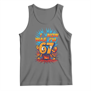 I Was 6 Now I'm 7 Italian Brainrot Meme Gift for Boy Kid Tank Top TS14 Black Heather Print Your Wear