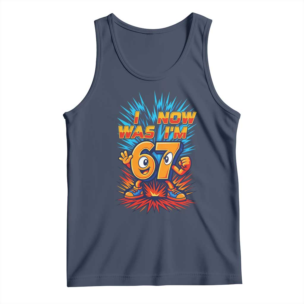 I Was 6 Now I'm 7 Italian Brainrot Meme Gift for Boy Kid Tank Top TS14 Navy Print Your Wear
