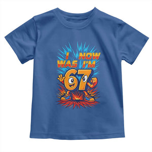 I Was 6 Now I'm 7 Italian Brainrot Meme Gift for Boy Kid Toddler T Shirt TS14 Royal Blue Print Your Wear