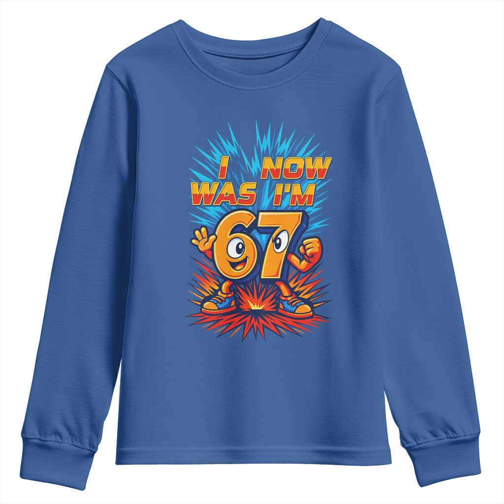 I Was 6 Now I'm 7 Italian Brainrot Meme Gift for Boy Kid Youth Sweatshirt TS14 Royal Blue Print Your Wear