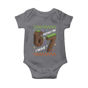 7th Birthday I Was 6 Now Im 7 Baby Onesie Unlocked 67 Boys Kids Youth TS14 Charcoal Print Your Wear