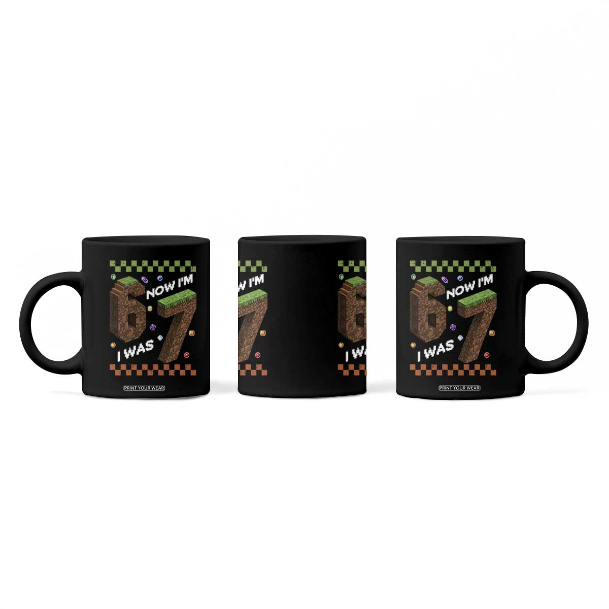 7th Birthday I Was 6 Now Im 7 Coffee Mug Unlocked 67 Boys Kids Youth TS14 Print Your Wear