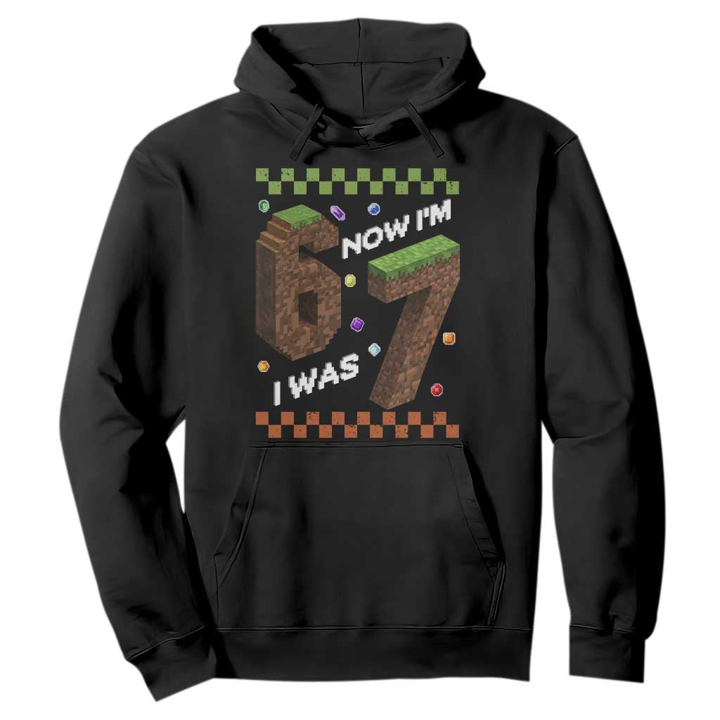 7th Birthday I Was 6 Now Im 7 Hoodie Unlocked 67 Boys Kids Youth TS14 Black Print Your Wear