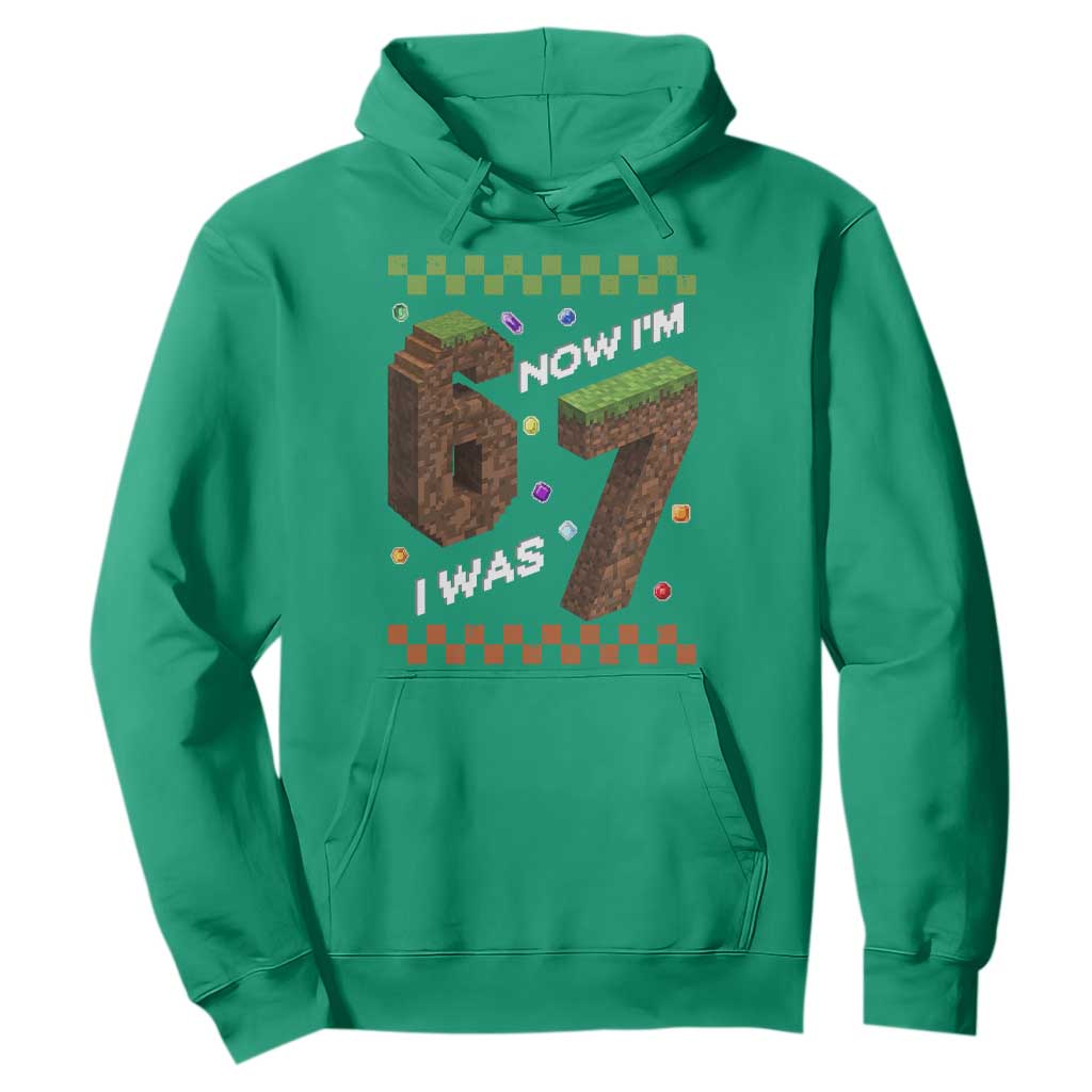 7th Birthday I Was 6 Now Im 7 Hoodie Unlocked 67 Boys Kids Youth TS14 Irish Green Print Your Wear