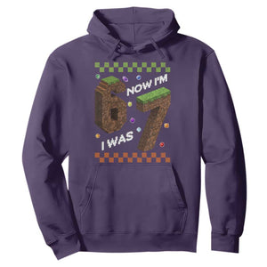 7th Birthday I Was 6 Now Im 7 Hoodie Unlocked 67 Boys Kids Youth TS14 Purple Print Your Wear