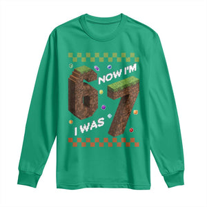 7th Birthday I Was 6 Now Im 7 Long Sleeve Shirt Unlocked 67 Boys Kids Youth TS14 Irish Green Print Your Wear