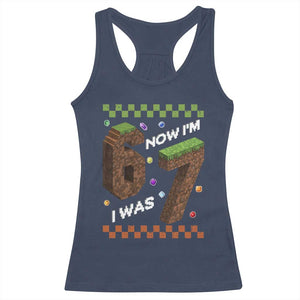 7th Birthday I Was 6 Now Im 7 Racerback Tank Top Unlocked 67 Boys Kids Youth TS14 Navy Print Your Wear