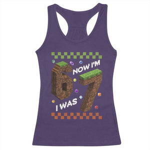 7th Birthday I Was 6 Now Im 7 Racerback Tank Top Unlocked 67 Boys Kids Youth TS14 Purple Print Your Wear