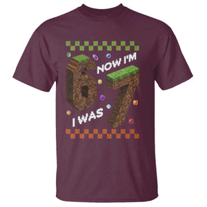 7th Birthday I Was 6 Now Im 7 T Shirt Unlocked 67 Boys Kids Youth TS14 Maroon Print Your Wear