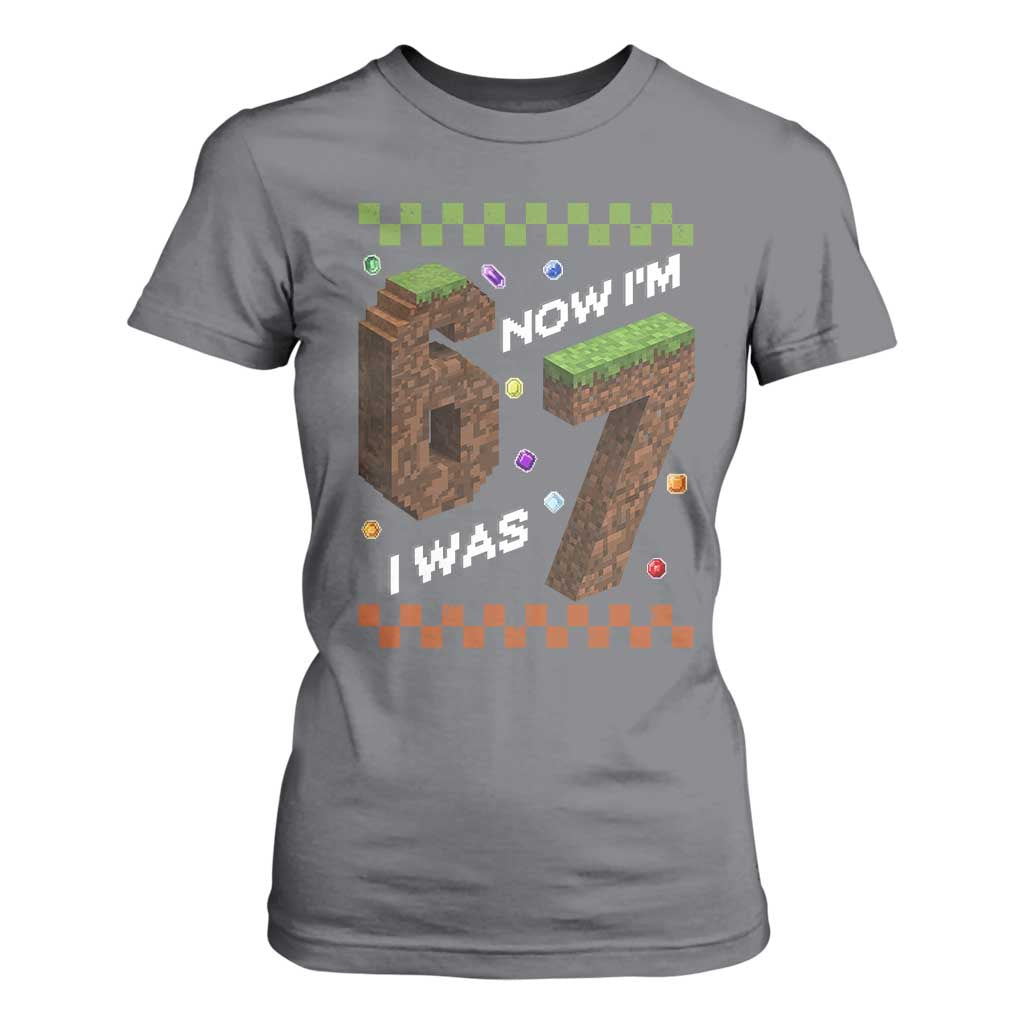 7th Birthday I Was 6 Now Im 7 T Shirt For Women Unlocked 67 Boys Kids Youth TS14 Charcoal Print Your Wear