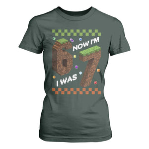 7th Birthday I Was 6 Now Im 7 T Shirt For Women Unlocked 67 Boys Kids Youth TS14 Dark Forest Green Print Your Wear