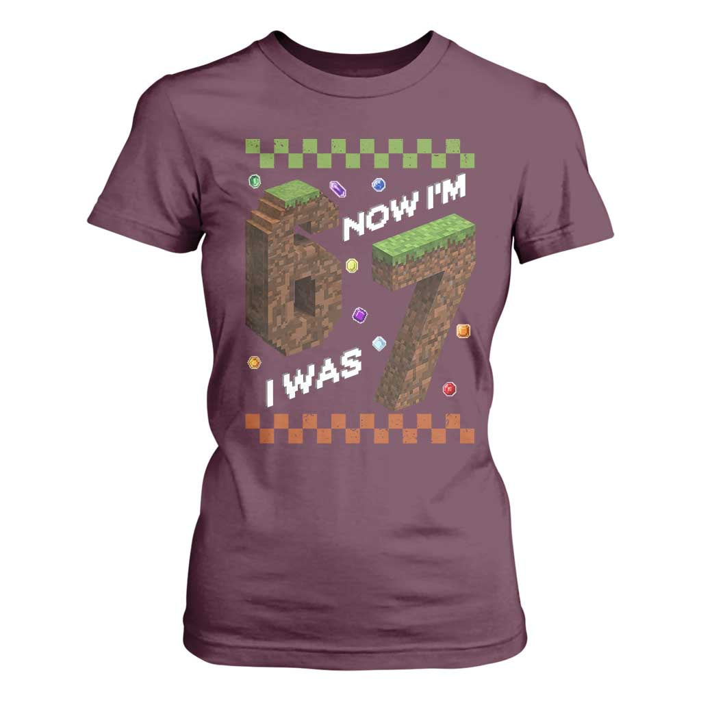 7th Birthday I Was 6 Now Im 7 T Shirt For Women Unlocked 67 Boys Kids Youth TS14 Maroon Print Your Wear