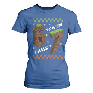 7th Birthday I Was 6 Now Im 7 T Shirt For Women Unlocked 67 Boys Kids Youth TS14 Royal Blue Print Your Wear