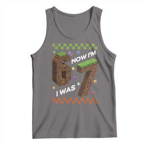 7th Birthday I Was 6 Now Im 7 Tank Top Unlocked 67 Boys Kids Youth TS14 Deep Heather Print Your Wear