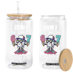 I Was 6 Now I'm 7 Glass Can Baseball Ice Cream Drip Number 67 Player TS14 Print Your Wear